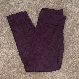 Aerie Maroon Cotton Leggings with Design
